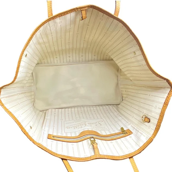 LOUIS VUITTON Damier Azur Neverfull GM Tote Shoulder Bag •LV-DUSTY•ORGANIZER•COA - Picture 5 of 17